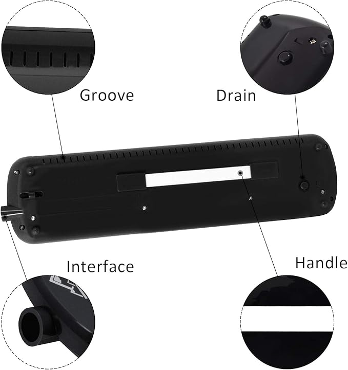 EastRock 37 Key Melodica Instrument Air Piano Keyboard Soprano style Pianica with Mouthpiece Tube Sets and Carrying Bag Black