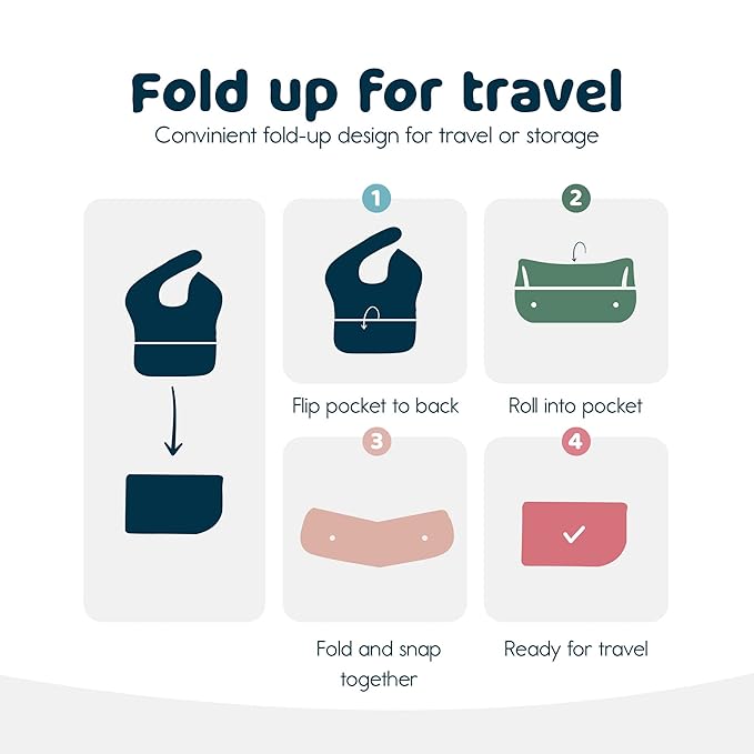 Tiny Twinkle Mess Proof Baby Bibs for Eating - Waterproof, Wipeable Bibs - Toddler Bibs - Travel Friendly - PFAS, PVC, BPA, Phthalate Free - Baby Food Bibs (3 Pack,Blush, Burgundy)