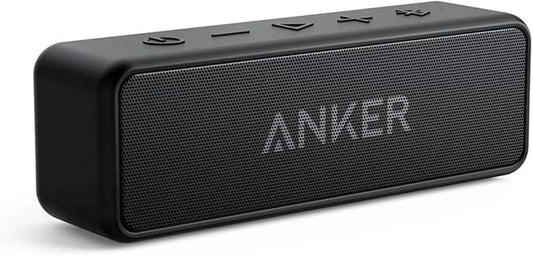 Anker Soundcore 2 Portable Bluetooth Speaker with Stereo Sound, Bluetooth 5, Bassup, IPX7 Waterproof, 24-Hour Playtime, Wireless Stereo Pairing, Speaker for Home, Outdoors, Travel