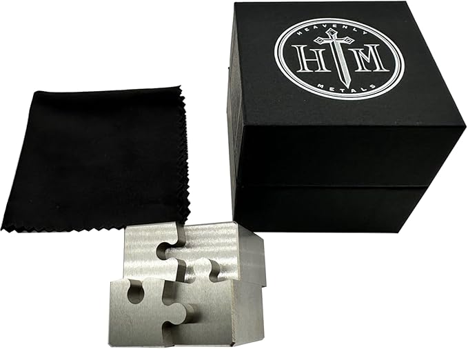 Heavenly Metals 4-Piece Cube 3D Puzzle for Adults – Stainless Steel Desk Toy and Fidget, Zero Tolerance Wire EDM Cut Office Gift for Men & Women