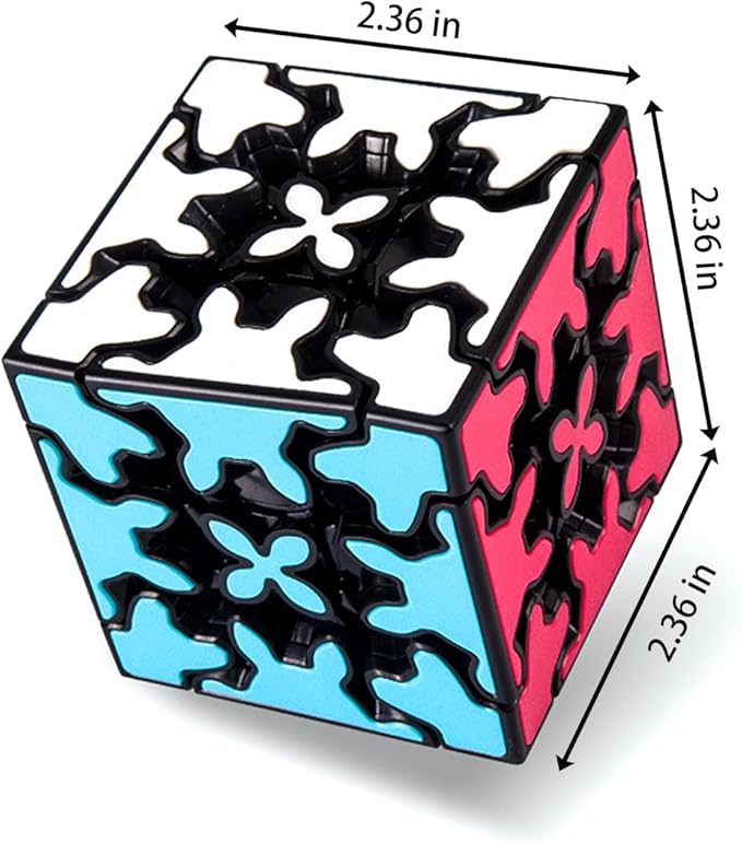 Gear Cube 3x3 with Three-Dimensional Gear Structure Magic Cube 3x3x3 Puzzles Toys (60mm) Brain Teaser Puzzle Game Toy for Children and Adults (Style B)
