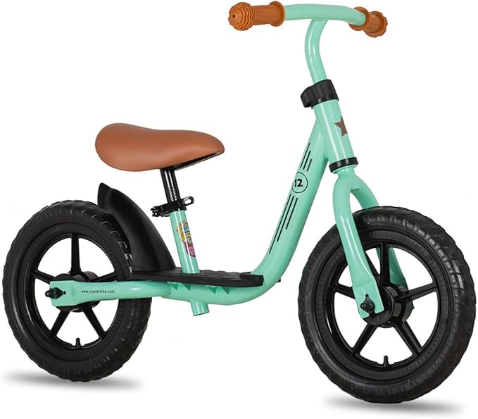 JOYSTAR 10"/12" Toddler Balance Bike for Girls & Boys, Ages 18 Months to 5 Years, Kids Push Bike with Footrest & Adjustable Seat Height, First Birthday Gifts for 2-5 Boys Girls