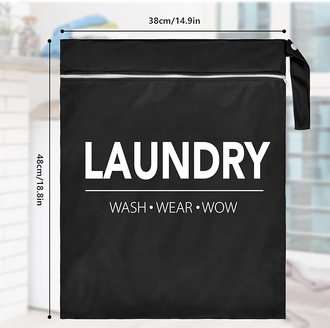 2 Pcs Large Travel Laundry Bag Waterproof Wet Dry Bag Washable Dirty Clothes Bag for Gym Clothes Laundry Wet Clothes Swimming Yoga