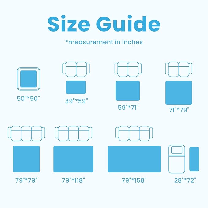 1.3" Thick Baby Play Mat for Floor Playpen, 50x50 Foam Tummy Time Mat, Padded Support Soft Plush Nursery Rug for Infant Kids Toddler Crawling Kick Activity (Ice Blue)