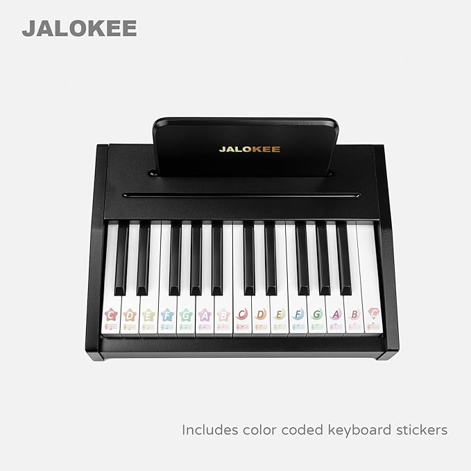 Kids Piano Keyboard, Digital Piano for Kids, Music Educational Instrument Toy, Wood Toy for 3+ Girls and Boys (Black, 25 Keys)