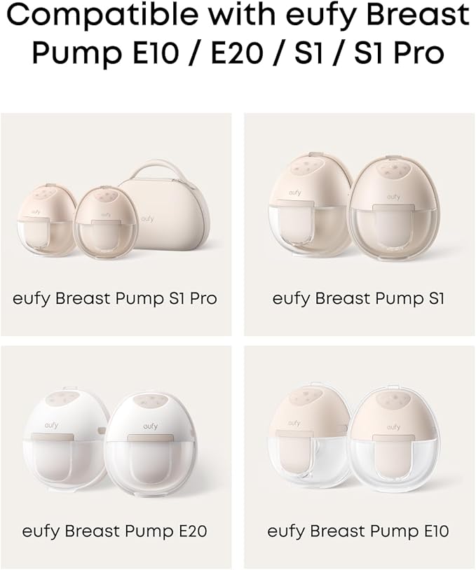 eufy Original Duckbill Valves (4-Pack) for Wearable Breast Pump E10/E20/S1/S1 Pro, Leak-Proof and Dust-Proof Breast Pump Replacement Parts