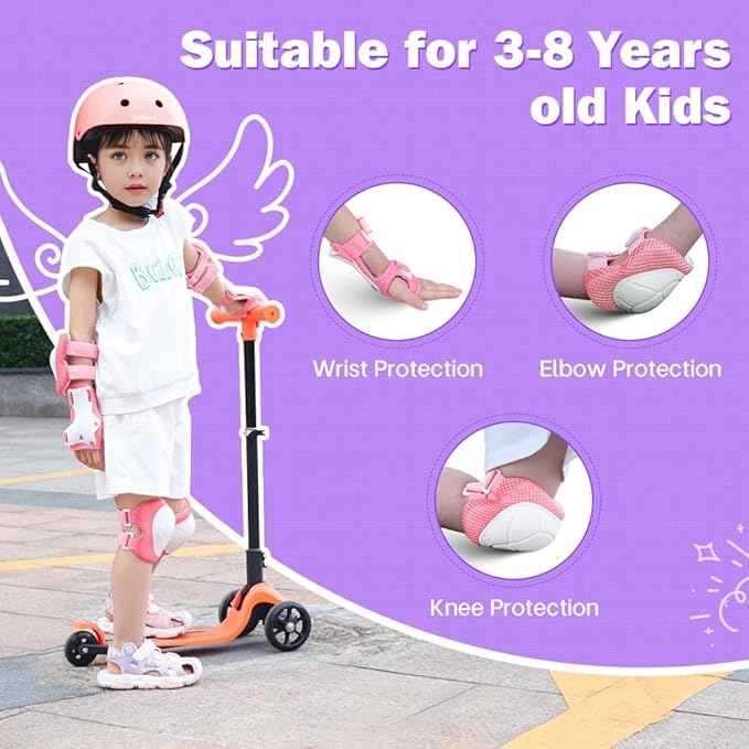 Kids Helmet, Toddler Adjustable Kids Ages 3-8 Years Old Boys Girls Multi-Sports Safety