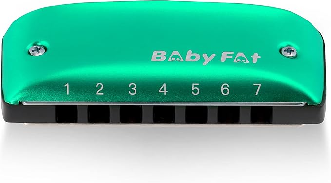 BabyFat 7 Hole Blues Mini Harmonica Set,Diatonic Harmonica with free lanyards,Easy-playing Musical Instrument(Key of F)