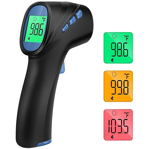 Forehead Thermometer for Adults and Kids, Digital Infrared Thermometer with Fever Alarm, Fast Accurate Results, Easy to use
