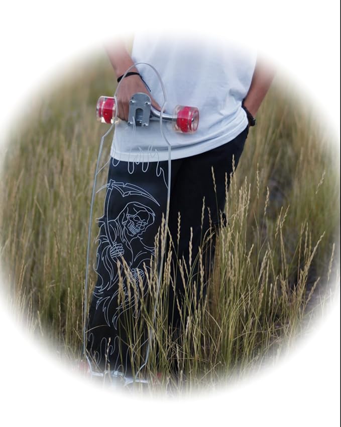 Clear Longboard Skateboard - Transparent Acrylic Long Boards with Light-Up LED Wheels for Smooth Rides - Ride The Streets in Style with Longboard Built for Beginners & Pros Alike