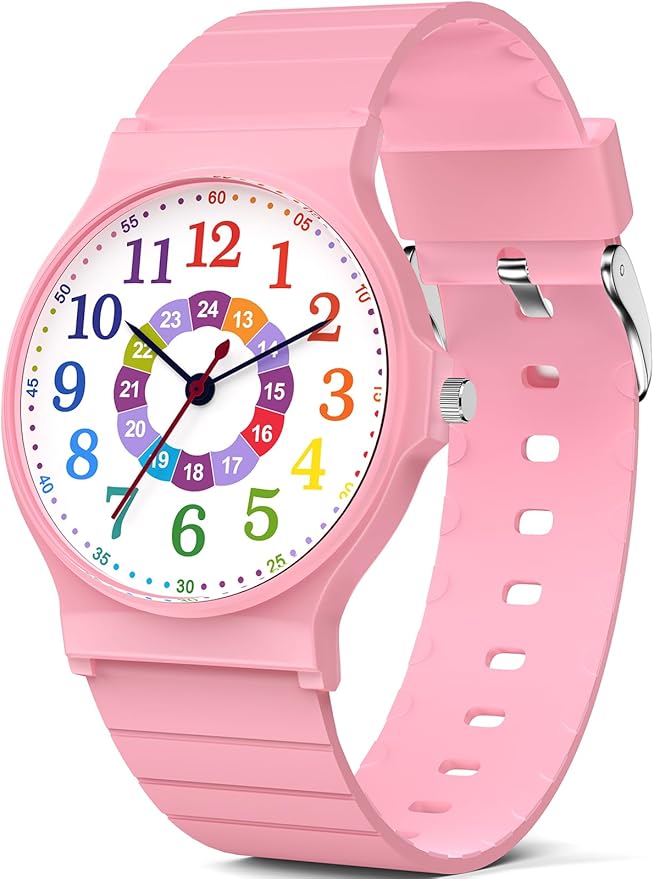 Kids Analog Watch Boys Girls, 30M Waterproof, Sports Watch for Boys, Easy to Read Children's Thin Dial Wrist Watches with Soft Band, for Ages 5-15 Kids Great Birthday Gifts Christmas Day