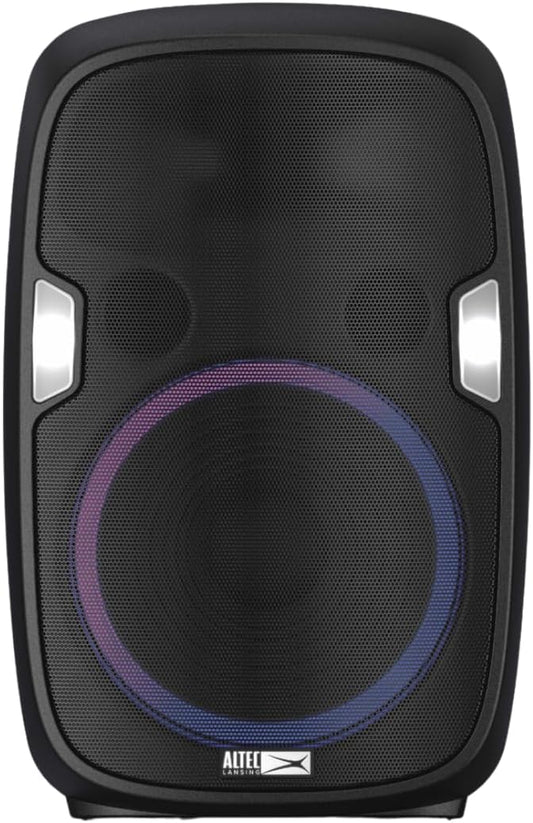 Altec Lansing SoundRover 75 Wireless Speaker 75W Bluetooth Speaker with a Long Lasting 10 Hour Battery, 50 Foot Range, Multi LED Party Modes, True Wireless Pairing, Bonus Microphone