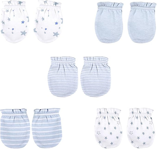 5 Pairs Baby Not Scratch Mittens 0-6 Months New Born Boy Girl Gloves Cute Infant Accessories