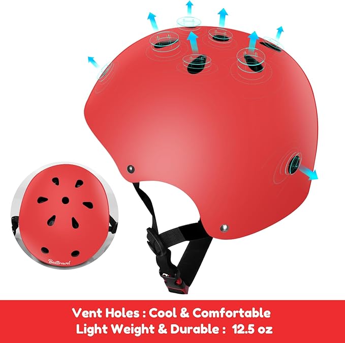 Kids Helmet, Toddler Adjustable Kids Ages 3-8 Years Old Boys Girls Multi-Sports Safety