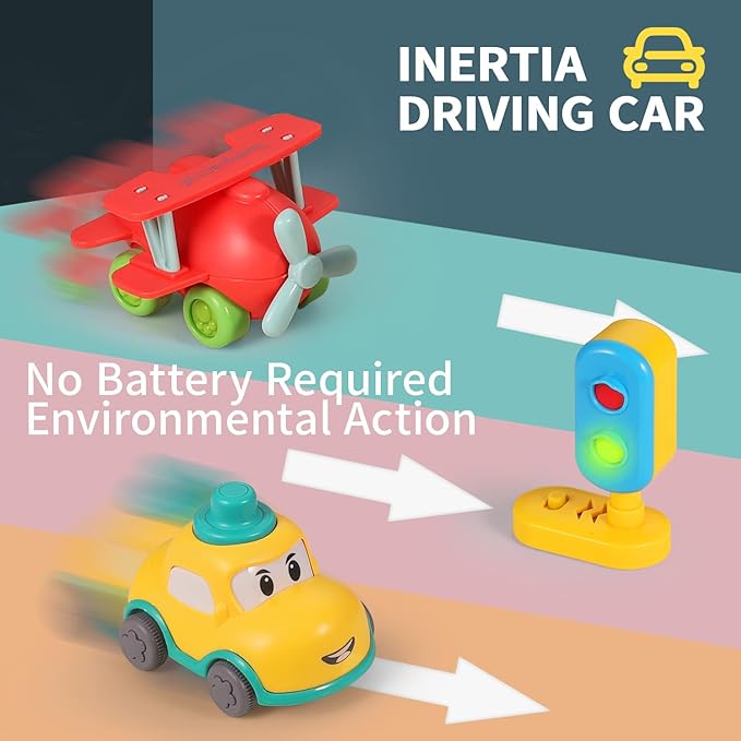 ALASOU 8 PCS Baby Cranes Car Toys with Playmat/Storage Bag|1st Birthday Gifts for Toddler Toys Age 1-2|Baby Toy for 1 2 Year Old Boy|1 2 Year Old Boy Birthday Gift for Infant 12 18 Months