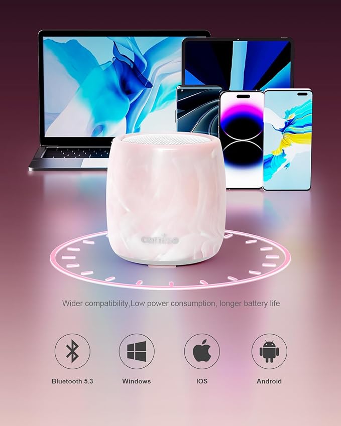 comiso Small Speaker, IPX7 Waterproof Bluetooth Speaker with Stereo Sound and Robust Bass, Mini Speakers with Hands-Free Call, Portable Speakers for Shower, Indoor & Outdoor, Gift for Men, Women