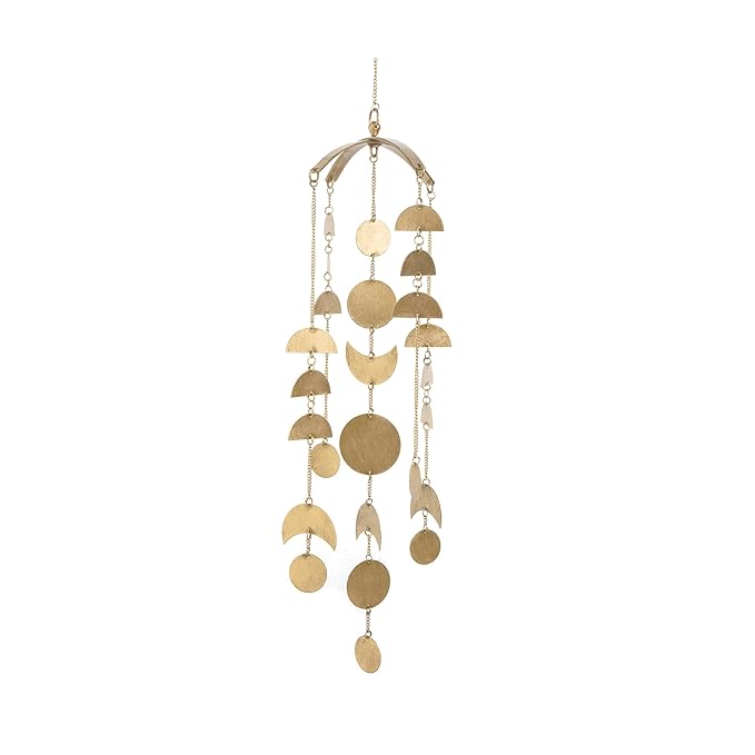 Crane Baby Brass-Finished Lunar Ceiling Hanging for Nursery, Lunar Nursery Decor for Boys and Girls, Ceiling Hanging for Kids Room, 6 X 6 X 36
