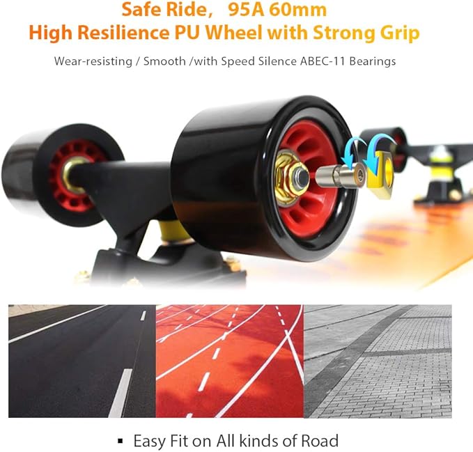 Easy_Way Complete Skateboards- Standard Skateboards for Beginners Kids Boys Girls Teenager- 31''x 8''Canadian Maple Cruiser Pro Skate Board, Skateboards