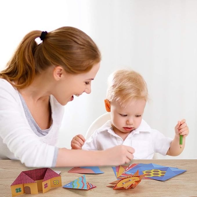 hapray Origami Kit for Kids Ages 5-8 8-12, with Guiding Book, 152 Paper with 72 Patterns, DIY Art and Craft Projects, Beginners Children's Day Gift Boy Girl