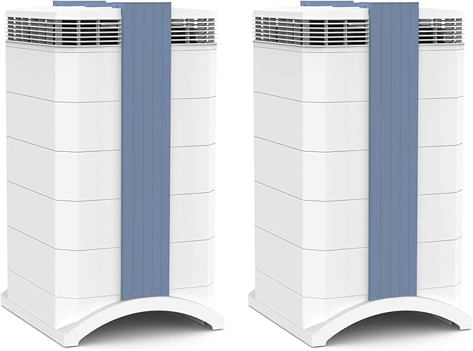 IQAir GC MultiGas XE Air Purifier- 2-Pack – Smart MultiGas Filtration for Rooms up to 2250 sq ft - Chemicals, Odors, VOCs, and Particles, Swiss Made, WiFi Enabled