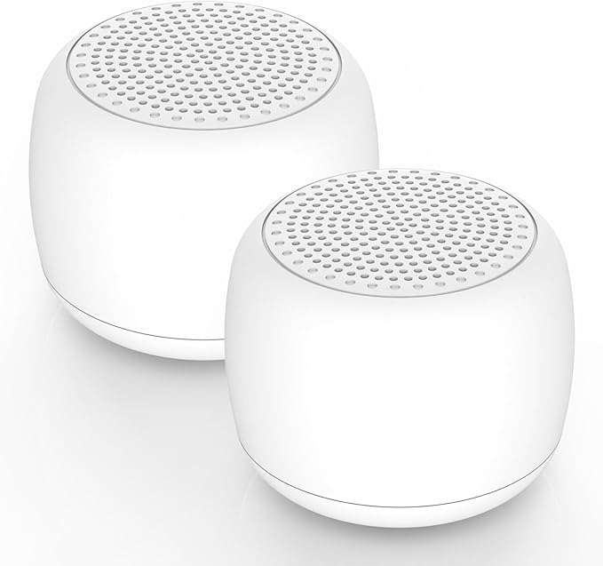 Babelio White Noise Sound Machine for Adults Kids Baby, Mini, 15 Non-looping Sounds, Timer, Memory Function, Easy to Pocket and Travel White 2 Pack