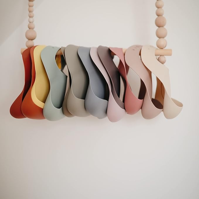 mushie Silicone Baby Bib | Adjustable Fit Waterproof Bibs (Silver Sage)