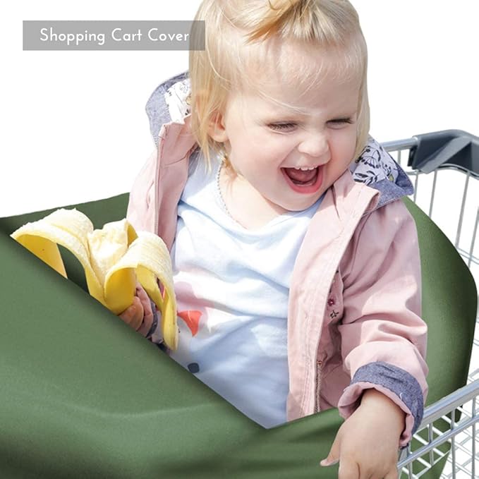 Yoofoss Nursing Cover Breastfeeding Scarf - Baby Car Seat Covers, Infant Stroller Cover, Strechy Carseat Canopy for Boys and Girls (Dark Green)