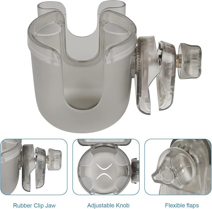 Accmor Stroller Cup Holder with Phone Holder, Bike Cup Holder, Universal Cup Holder for Uppababy Nuna Doona Strollers, 2-in-1 Cup Phone Holder for Stroller, Bike, Wheelchair, Walker, Scooter