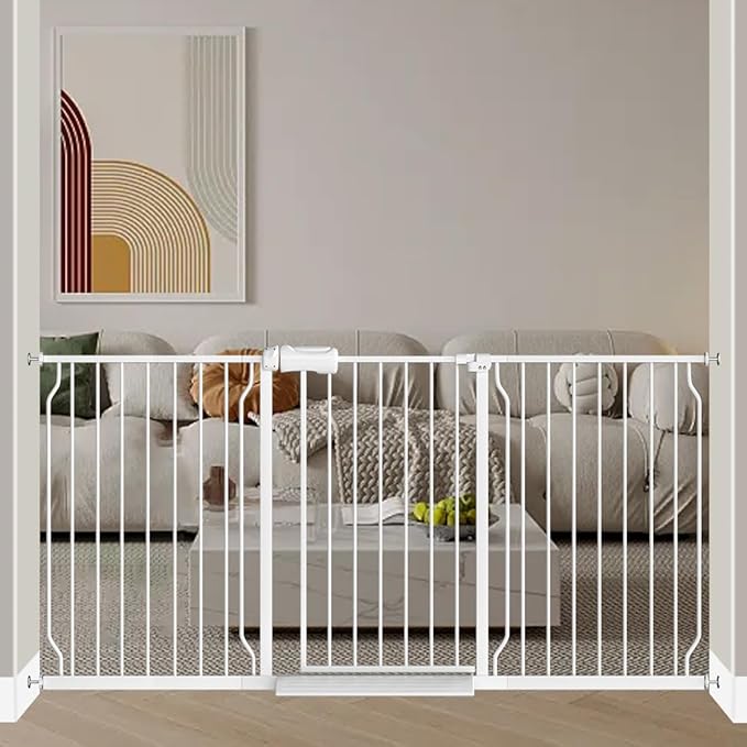 Fairy Baby Extra Wide Baby Gates 67-71.5 Inch, Auto Close Child Safety Gates for Stairway Banister Doorways Hallway,Indoor Safety Child Gates for Kids or Pets