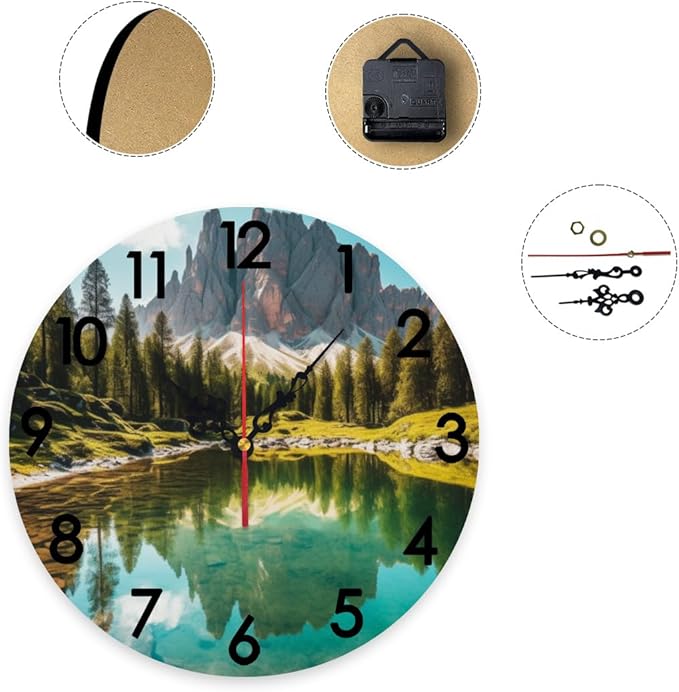 Generic Custom Wall Clock Personalized Picture Hanging Time Clocks Silent Non Ticking Round Decoration for Kitchen Family Friends Gifts