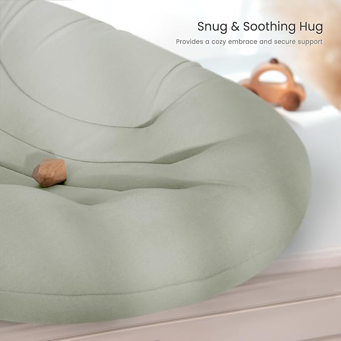 Baby Lounger for Newborn: Portable & Lightweight Pillow for Tummy Time Playtime & Diaper Changes - Skin-Friendly & Breathable for 0-12 Month Supervised Use