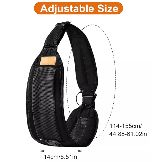 Baby Sling Carrier Toddler Carrier One Shoulder Adjustable Shoulder Strap Labor-Saving Baby Sling 10-45lbs(Black,Cloth)