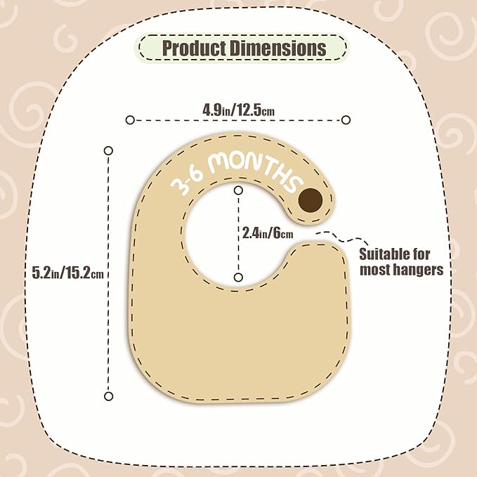 Baby Closet Dividers (Set of 8), Baby Hanger Dividers for Infant to Toddler, Nursery Organization for Clothes, Girl & Boy Closet Organizers