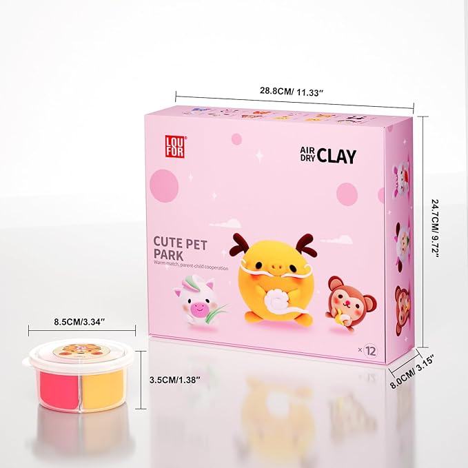 Air Dry Clay Kits - Modeling Clay for Kids, Ultra Light & Soft, Safe & Non-Toxic, DIY Airdryclay Kit with Sculpting Tools and Tutorials, Creatible Art Crafts Toys Gifts for Boys Girls