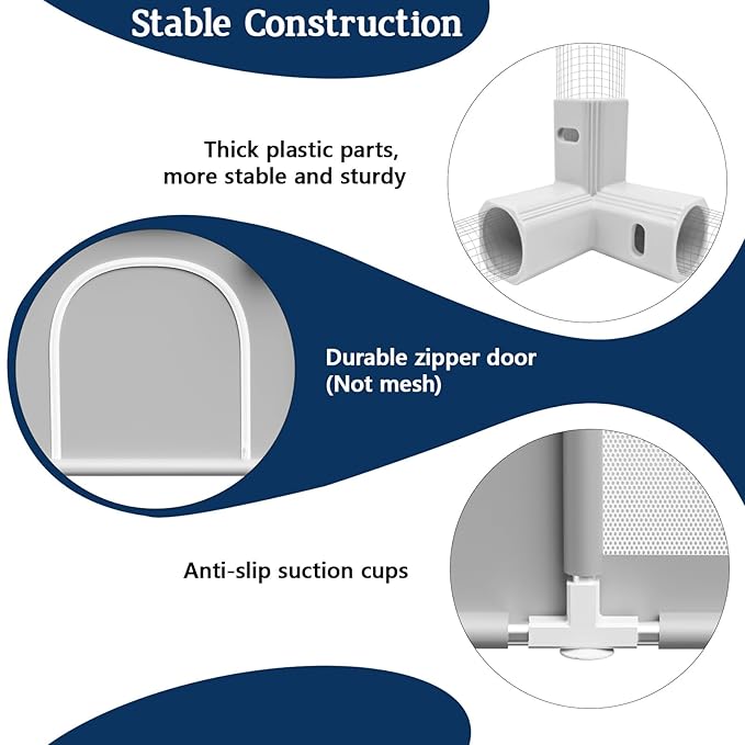 Baby Playpen with Mat, 50x50 inch Playpen for Babies and Toddlers with Mat, Baby Playard Safety Fence Active Center for Indoor