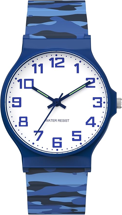 Kids Analog Watch Boys Girls, 30M Waterproof, Sports Watch for Boys, Easy to Read Children's Thin Dial Wrist Watches with Soft Band, for Ages 5-15 Kids Great Birthday Gifts Christmas Day