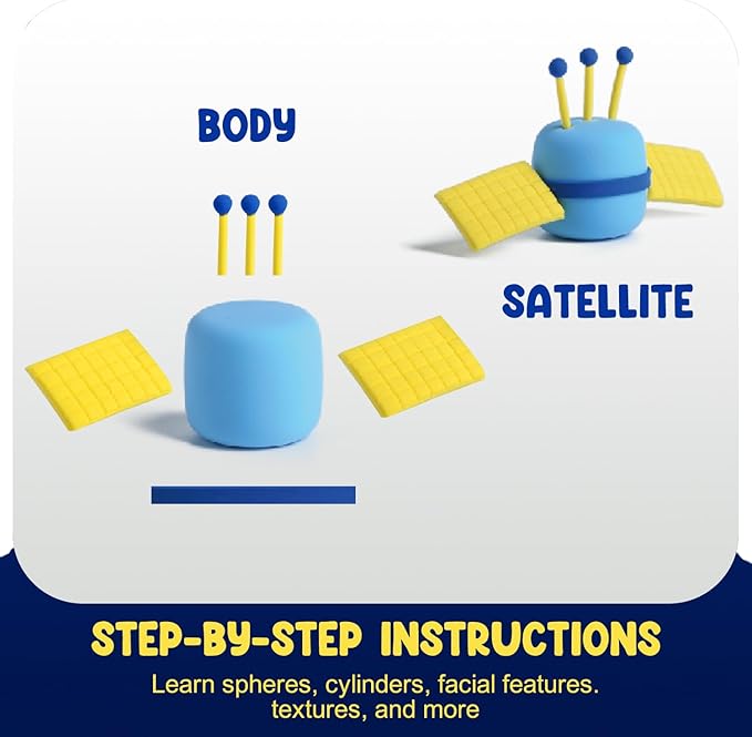 Air Dry Clay Kits - Modeling Clay for Kids, Ultra Light & Soft, Safe & Non-Toxic, DIY Airdryclay Kit with Sculpting Tools and Tutorials, Creatible Art Crafts Toys Gifts for Boys Girls