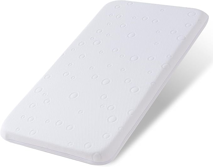 Baby Bassinet Mattress Pad, 33" x 19" x 2" Dual Sided Gel Memory Foam Mattress with Breathable Removable Soft Cover Fit for ANGELBLISS 3 in 1/BabyBond/Cowiewie/Jimglo Baby Bassinet