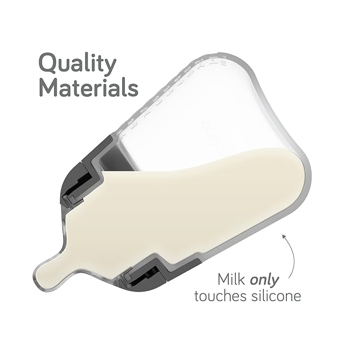 Nanobebe Flexy Silicone Baby Bottle, Anti-Colic, Natural Feel, Non-Collapsing Nipple, Non-Tip Stable Base, Easy to Clean 3-Pack, Teal, 5 oz