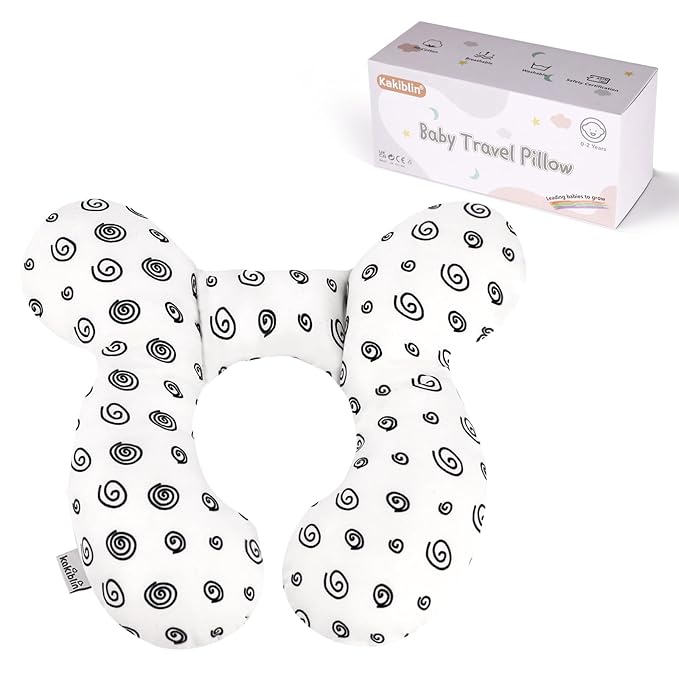 KAKIBLIN Baby Neck Pillow, Baby Head Pillow, Upgraded Travel Support Pillow for Carseat, Neck Support for Car Seat,Pushchair (Snail)