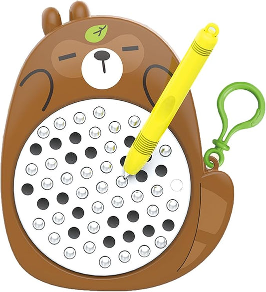 1PCS Sea Otter Magnetic Drawing Board for Kids & Toddlers with Beads and Magnet Stylus Pen - Magnetic Travel Toy for Airplane & Car Ride Activities for Kids