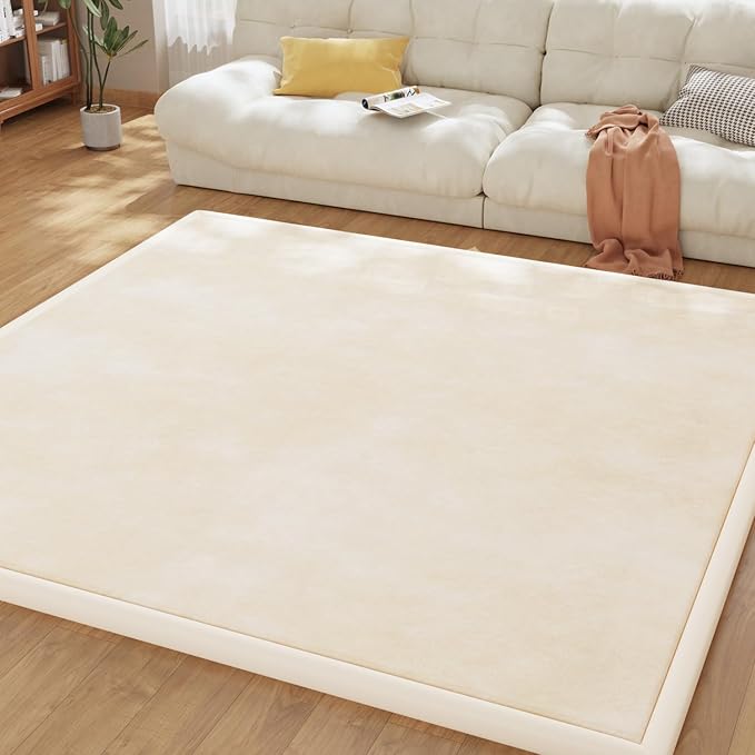 Baby Play Mat for Floor, 1.3'' Thick Memory Foam Tummy Time Mat - Super Soft Coral Velvet Nursery Rug with Non-Slip Backing, Crawling Rug for Toddlers/Infants, Yoga & Tatami Use, 71''x 79''