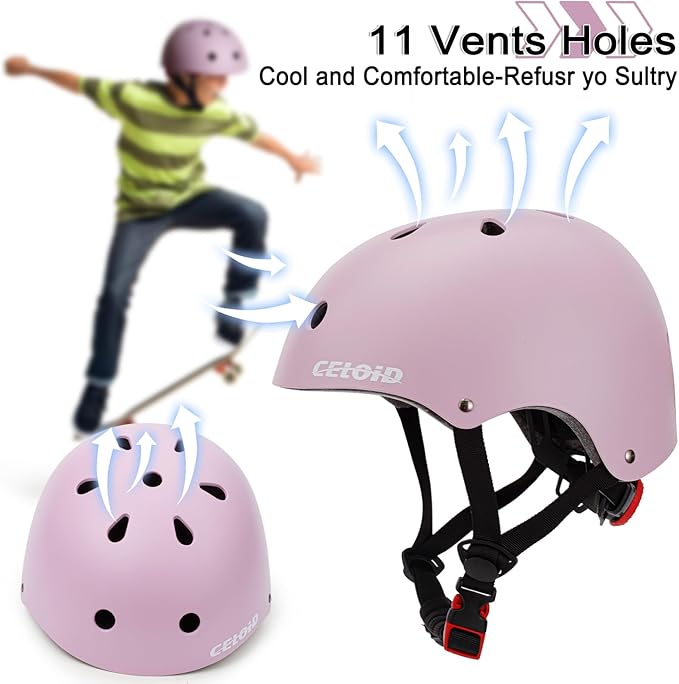 Kids Bike Helmet,Toddler Skateboard Helmets for Ages 2-3-5-8-14 Years Boys Girls，Adjustable Multi-Sport Bicycle Skateboarding Football Roller Skating Scooter Rollerblade Balance Bike Helmet
