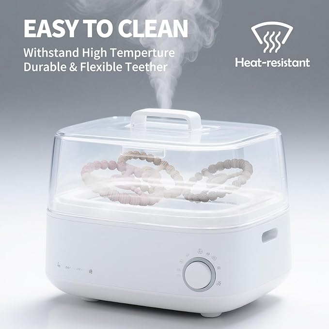 3 Pack Baby Teething Toys 3-6 Months, Silicone Ring Teethers for Babies 6-12 Months, Freezer Safe Chew Toy with Textured Grip for Boys Girls Teething Relief, Infant Easter Gift (Clay DustyRose Brown)