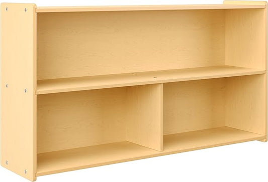 Angeles Value Line Preschool 2-Shelf Storage, Classroom Organization, Cubbies for Daycare, Assembly Required, 48" L x 12" W x 27" H