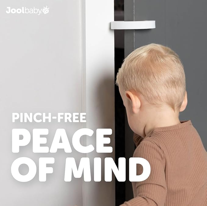 Jool Baby Door Pinch Guards (6 Pack) – Slam Preventer – Babyproof Doors to Avoid Pinched Fingers & Door Slamming, Keep Pets from Getting Locked in