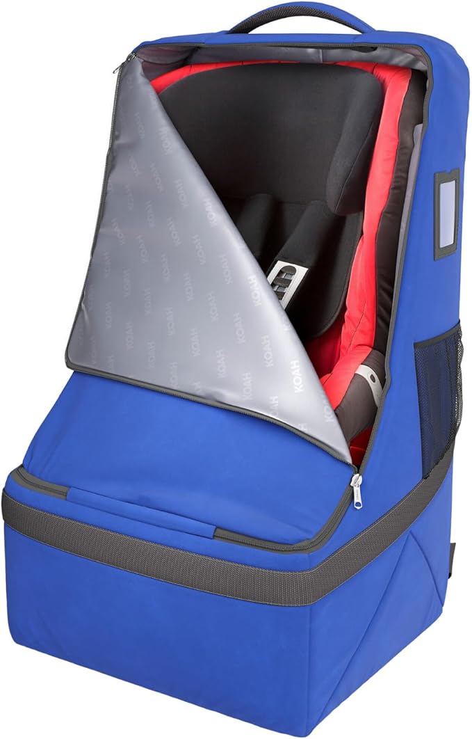 Koah Car Seat Backpack Padded Bag for Air Travel and Airport Gate Check-in with Padded Shoulder Straps