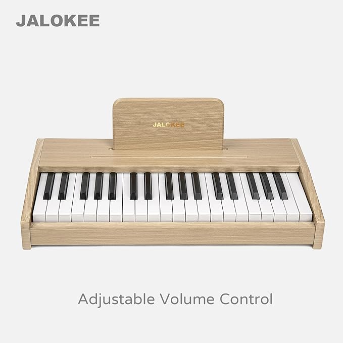 Kids Piano Keyboard, Digital Piano for Kids, Music Educational Instrument Toy, Wood Toy for 3+ Girls and Boys (Oak, 37 Keys)