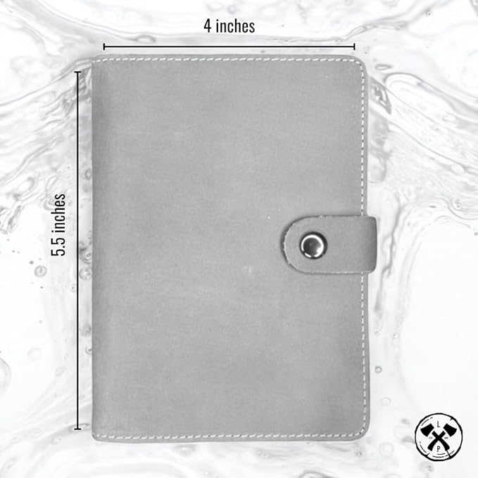 Genuine Leather AirTag Passport Holder and Wallet for Men and Women RFID Blocking for Secure Traveling and Documentation Organizer (Grey)