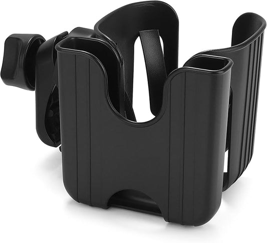 Accmor Stroller Cup Holder with Phone Holder, Bike Cup Holder, Universal Cup Holder for Uppababy Nuna Doona Strollers, 2-in-1 Cup Phone Holder for Stroller, Bike, Wheelchair, Walker, Scooter
